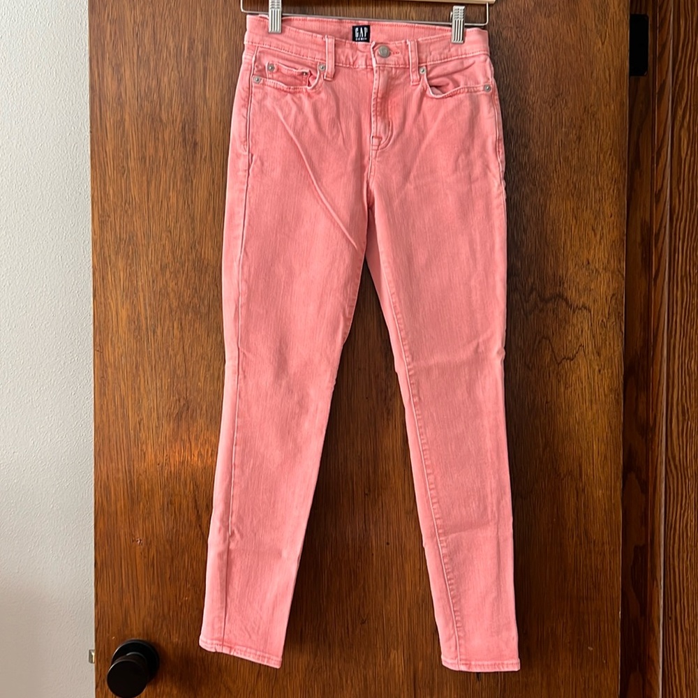 GAP 25R True Skinny Pink/Peach Jeans - Cupid Pink